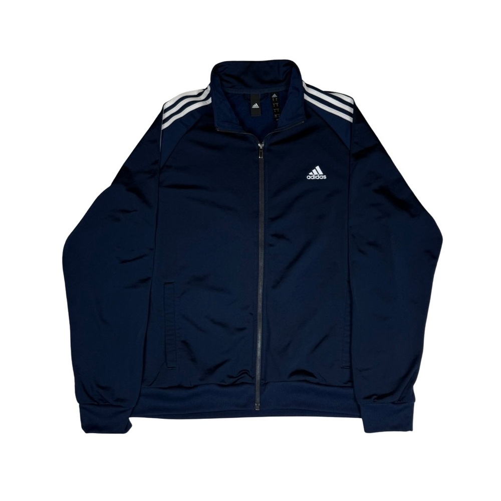 Adidas Men's Dark Blue Windbreaker Jacket